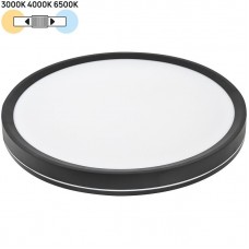 Φωτιστικό Πλαφονιέρα Φ30 Στρογγυλό LED 32W 230V CCT 3200lm Μαύρη IP40 21-303281